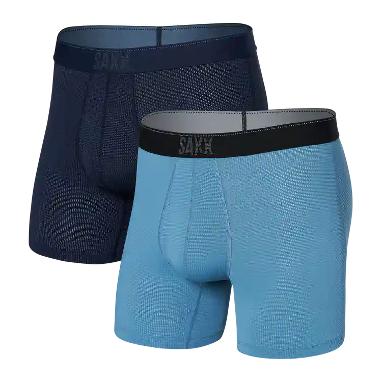 Saxx Quest Mens Boxer Fly Brief 2 Pack Colour Slate Blue