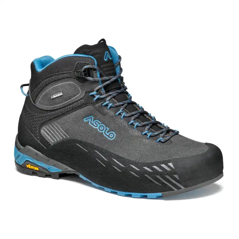 Asolo Eldo Mid Leather Gv Womens Hiking Boot Graphite Blue Moon Colour Graphite_Blue Moon