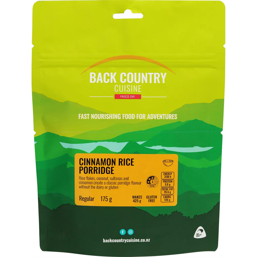 Back Country Cuisine Freeze Dried Food - Cinnamon Rice Porridge