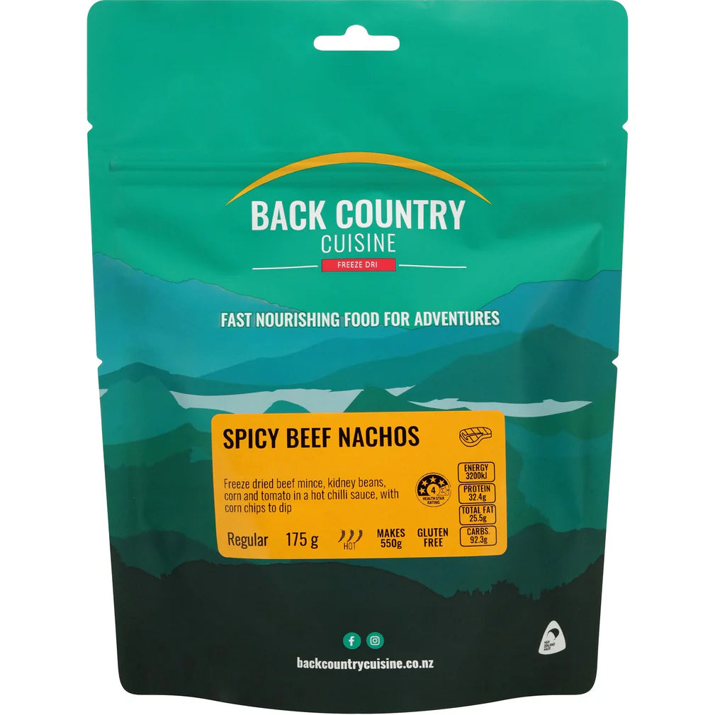 Back Country Spicy Freeze Dried Food - Beef Nachos - Gluten Free