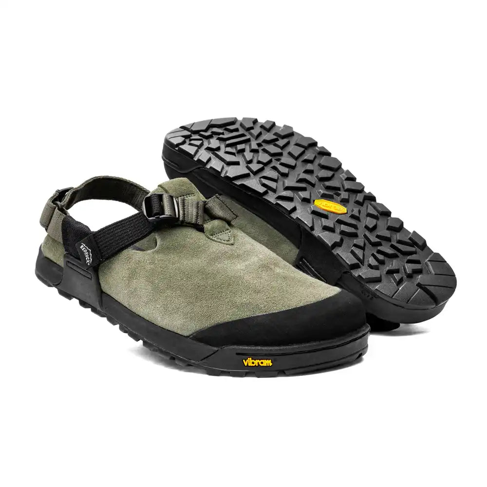 Bedrock Sandals Mountain Clog Suede Leather - Sagebrush