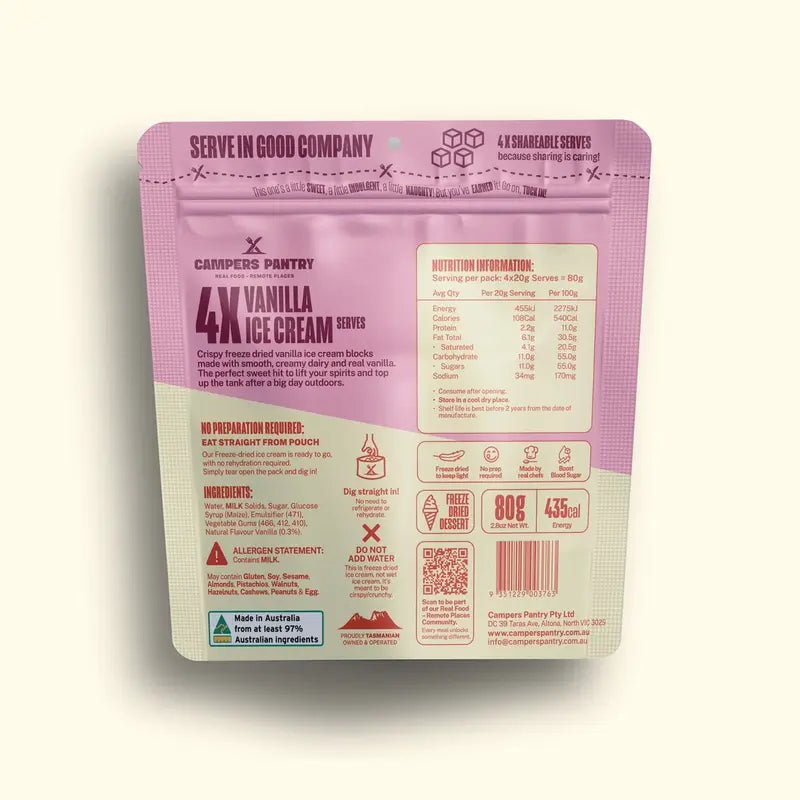 Campers Pantry Vanilla Freeze-Dried Ice Cream