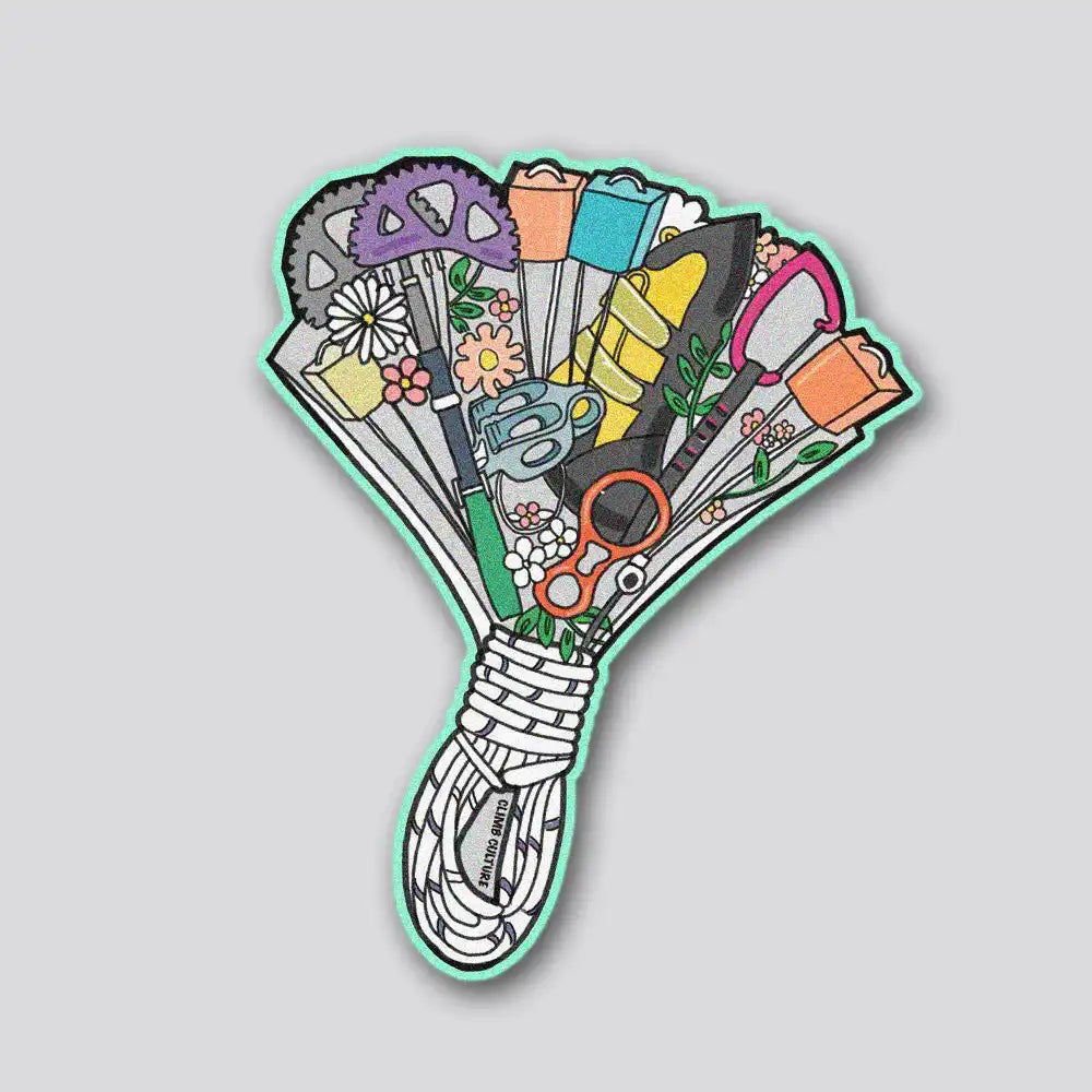 Climb Culture Gear Flowers Sticker
