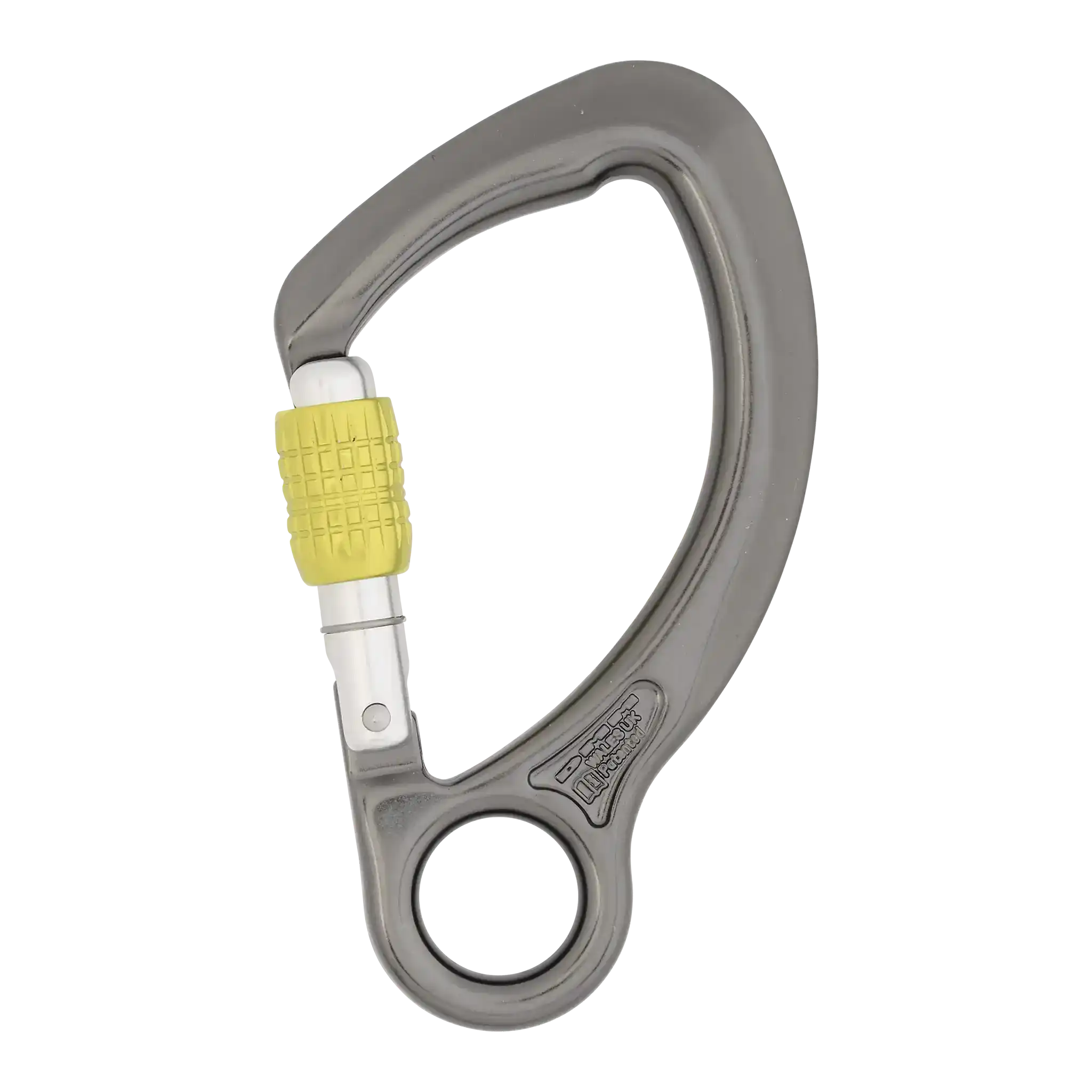 Dmm Captive Eye Alloy Screwgate Climbing Carabiner Colour Titanium_Lime