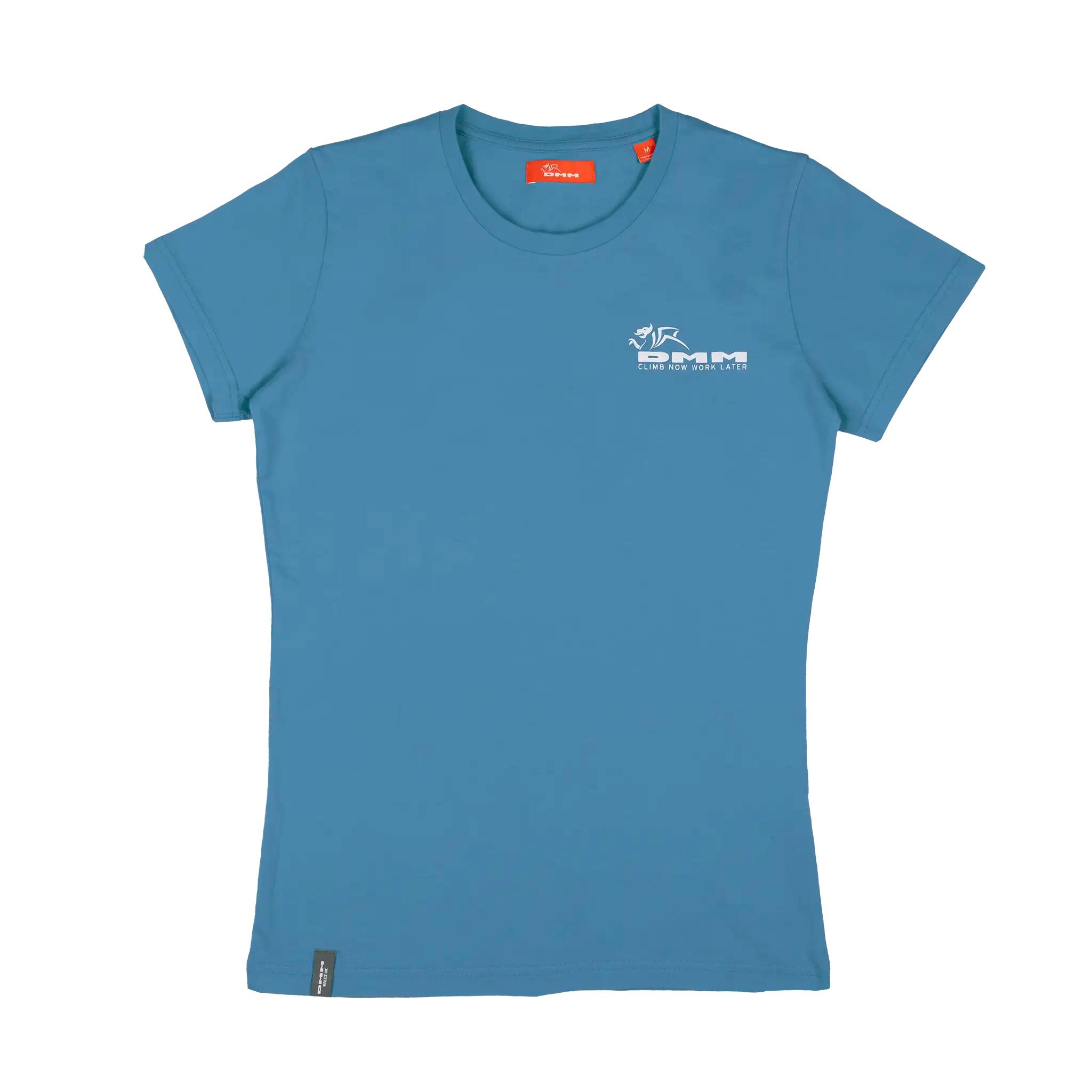 Dmm Climb Now Work Later Womens T Shirt Colour Blue
