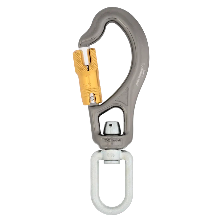 Dmm Sidewinder Locksafe Ansi Climbing Carabiner Colour Titanium_Gold