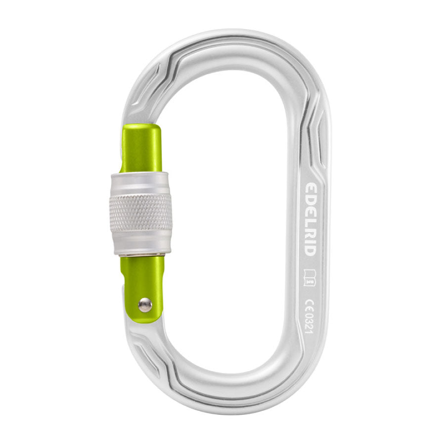 Edelrid Oval Power 2500 Screwgate Climbing Carabiner 1 Colour Silver