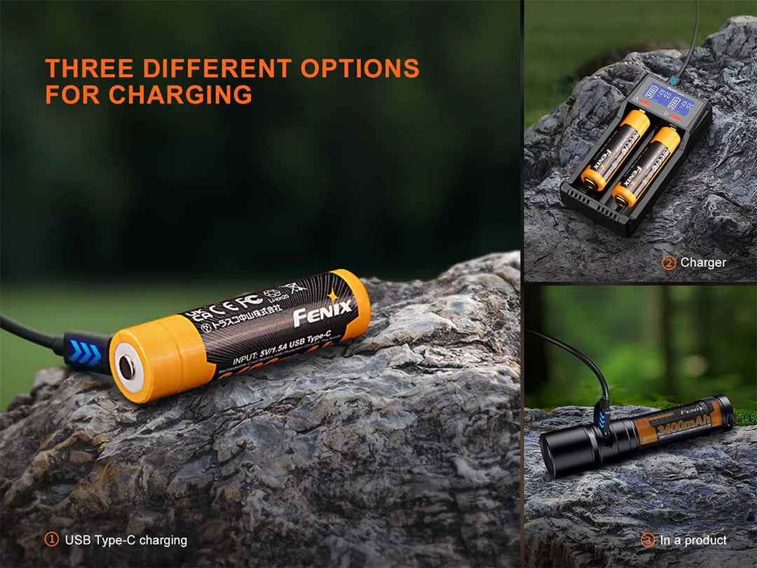 Fenix ARB-L18-3400U USB Charging 18650 Battery (3400mAh)