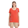 Icebreaker Tech Lite II Short Sleeve Scoop Womens T-Shirt - Swarming Shapes