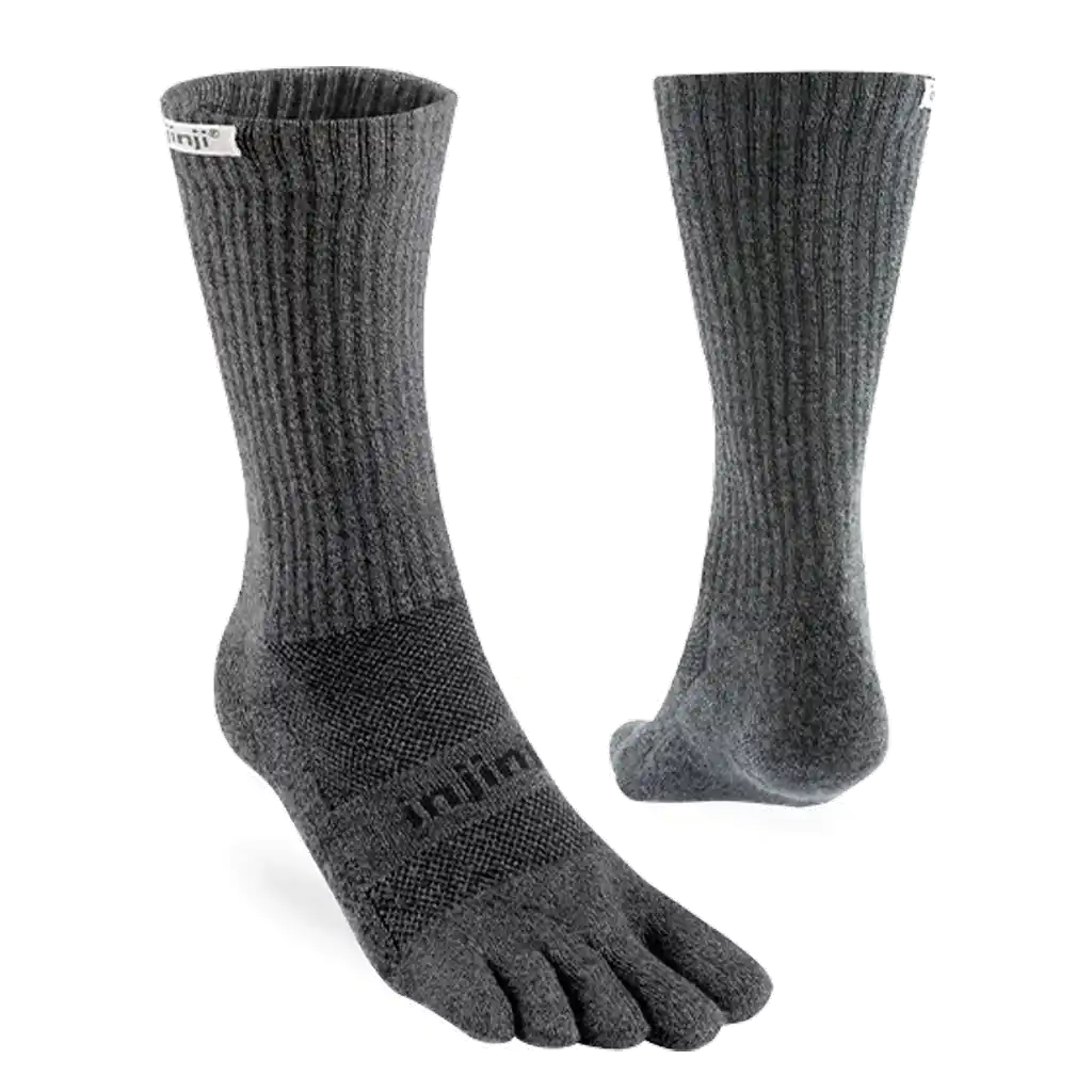 Injinji Trail 2.0 Midweight Crew Socks - Granite