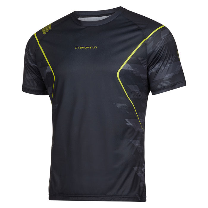 La Sportiva Pacer Mens Short Sleeve T Shirt Colour Black Lime Punch
