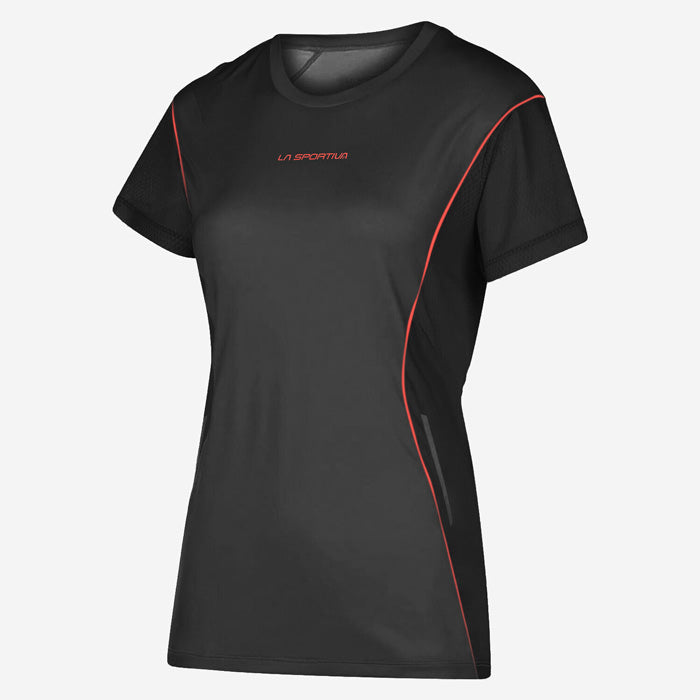 La Sportiva Resolute Womens T Shirt Colour Carbon Cherry Tomato