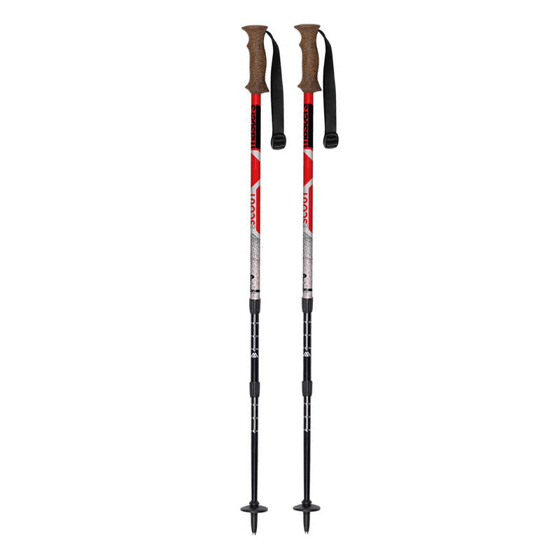 Masters Scout Hiking Poles Colour Red