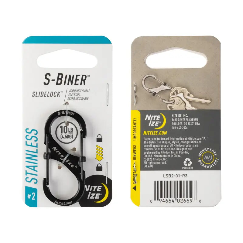 NiteIze S-Biner Stainless Steel SlideLock Accessory Carabiner