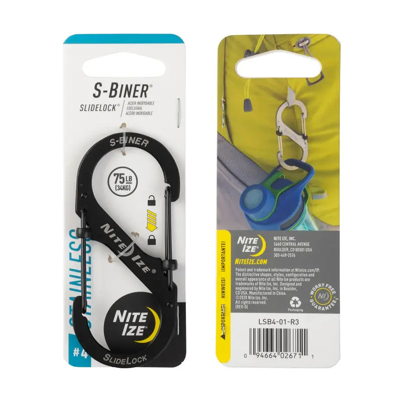 NiteIze S-Biner Stainless Steel SlideLock Accessory Carabiner