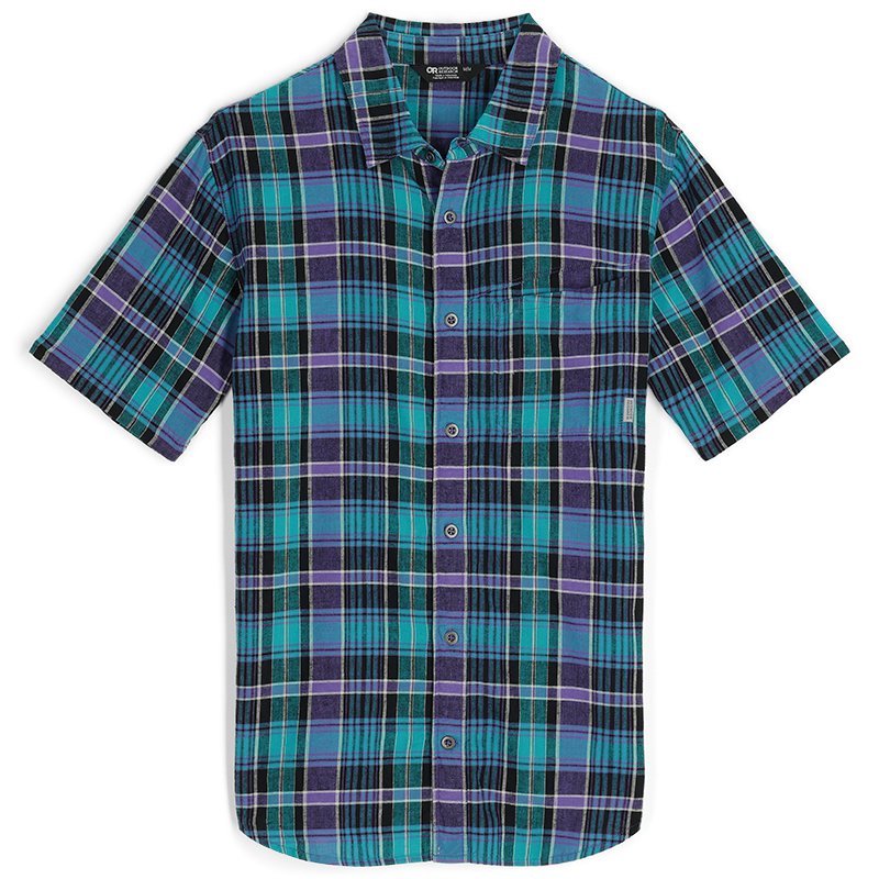 Outdoor Research Weisse Plaid Mens Short Sleeve Shirt Colour Regal