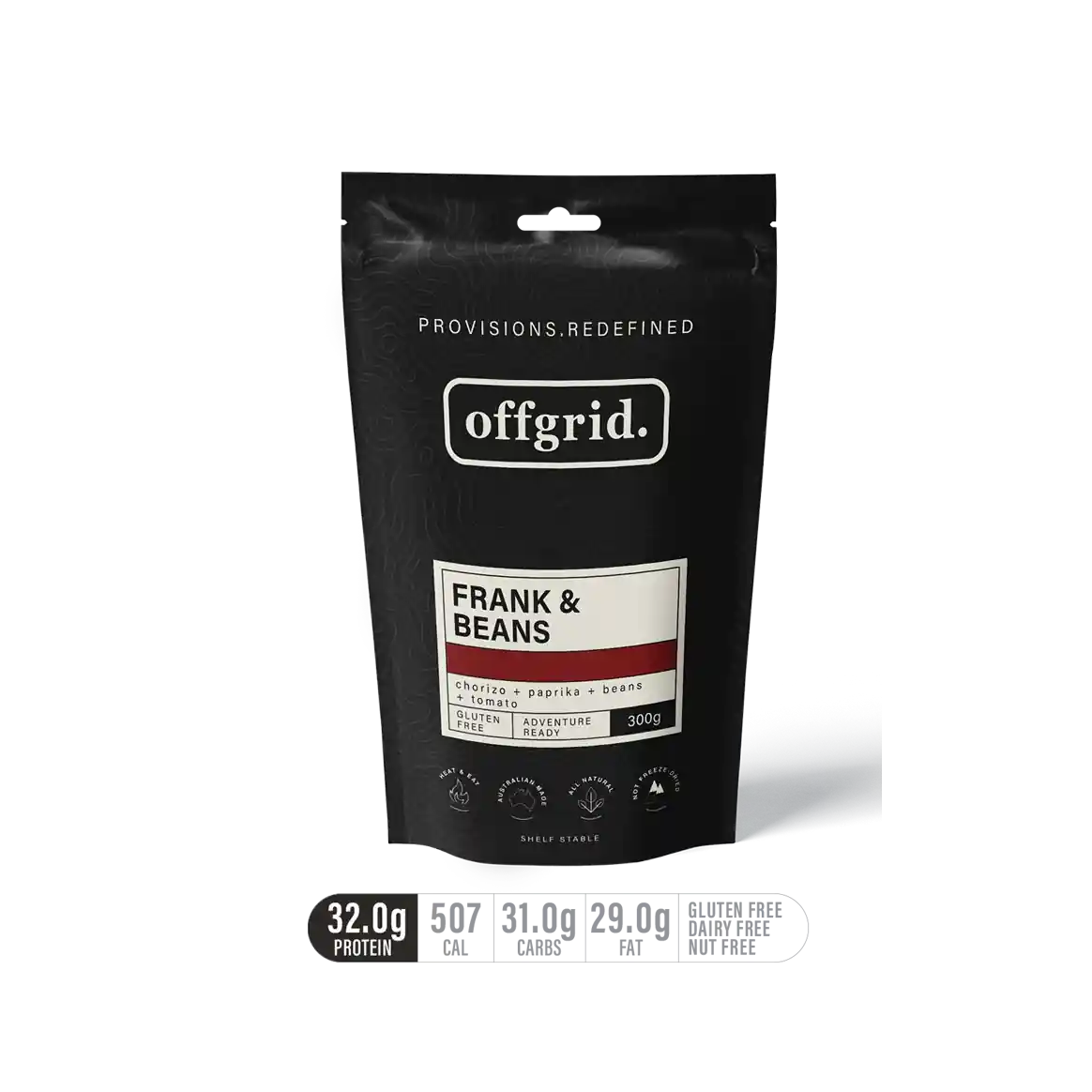 Offgrid Frank & Beans 300g Heat & Eat Meal