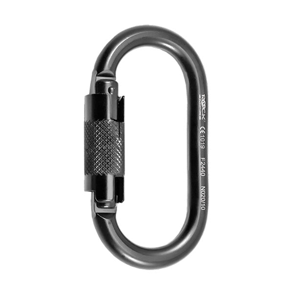 Rock Empire Steel O Kl 2T Twist Lock Climbing Carabiner 1 Colour Black