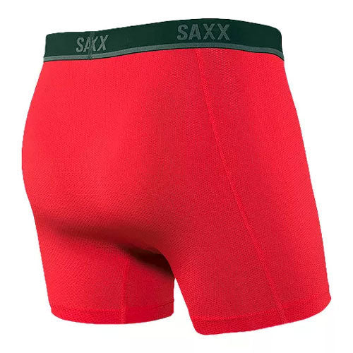 SAXX Kinetic HD Light-Compression Mesh Boxer Brief - Red