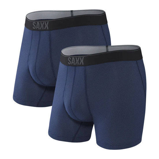 Saxx Quest Mens Boxer Fly Brief 2 Pack Colour Midnight Blue