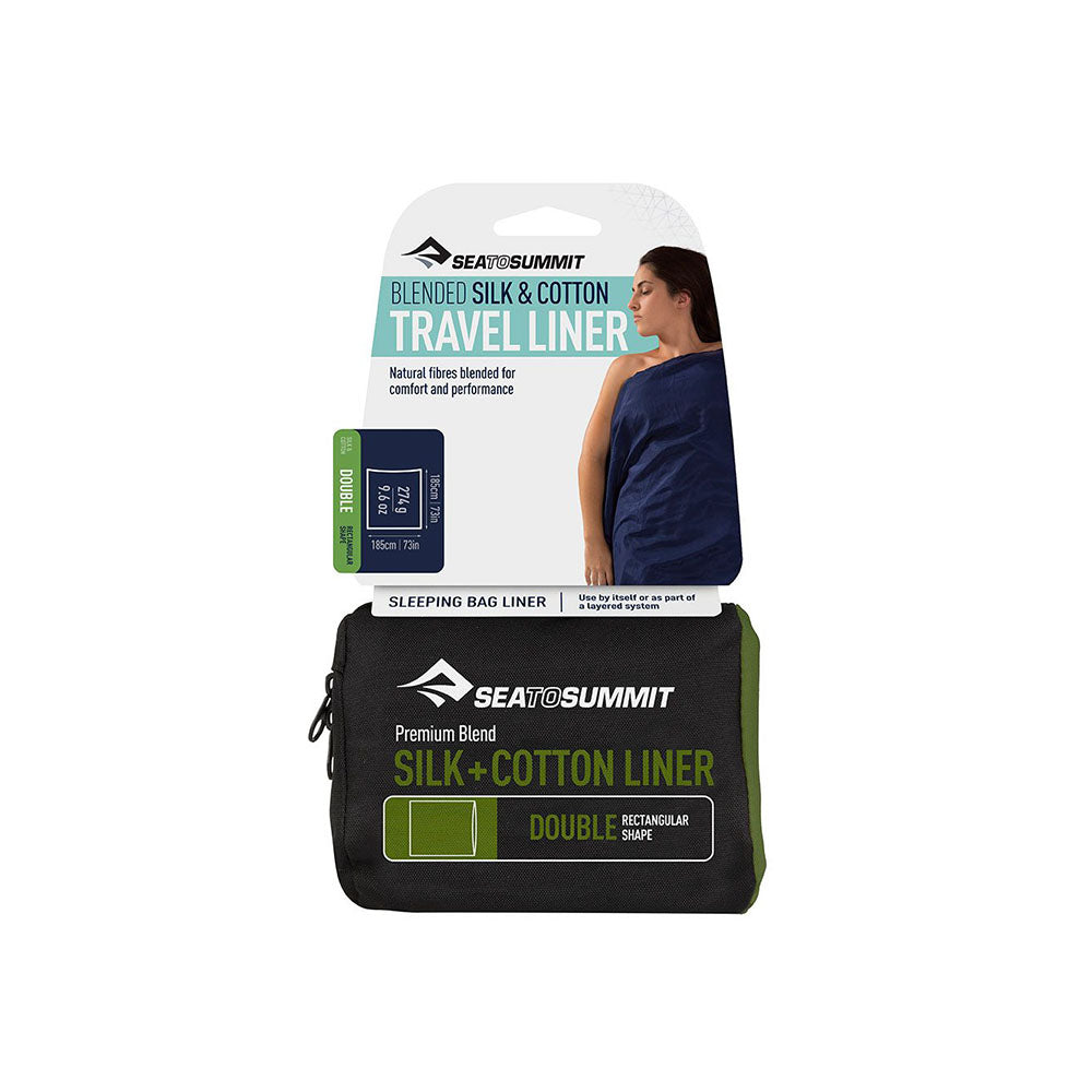 Sea to Summit Silk Cotton Blend Travel Liner - Rectangular