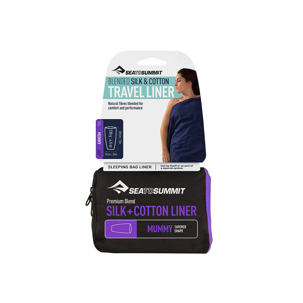 Sea to Summit Silk Cotton Blend Travel Liner - Rectangular