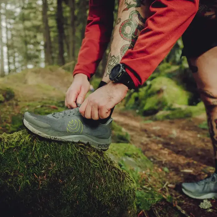 Topo Mountain Racer 4 Mens Trail Running Shoe - Grey/Lime
