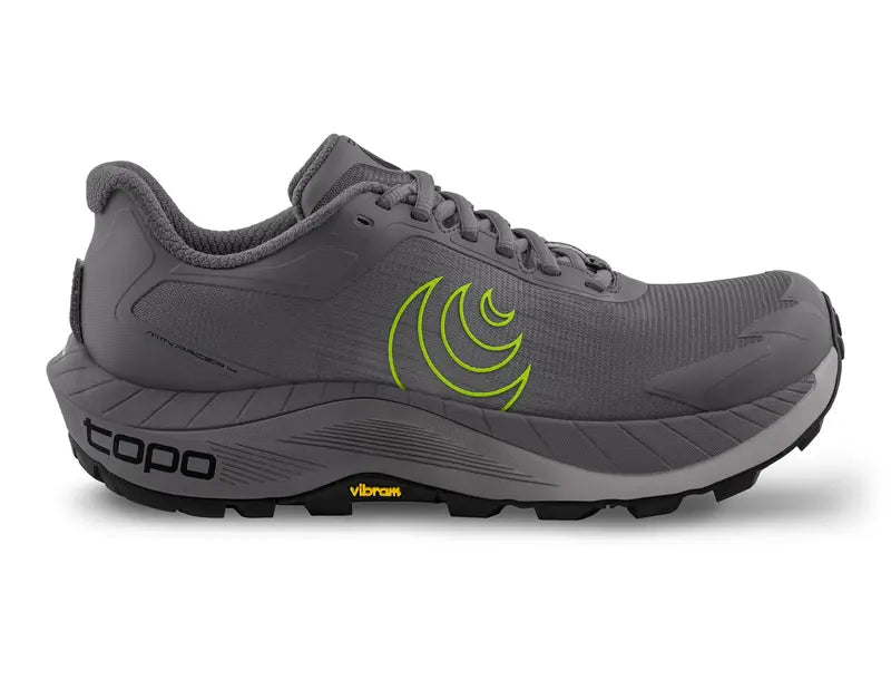 Topo Mountain Racer 4 Mens Trail Running Shoe - Grey/Lime
