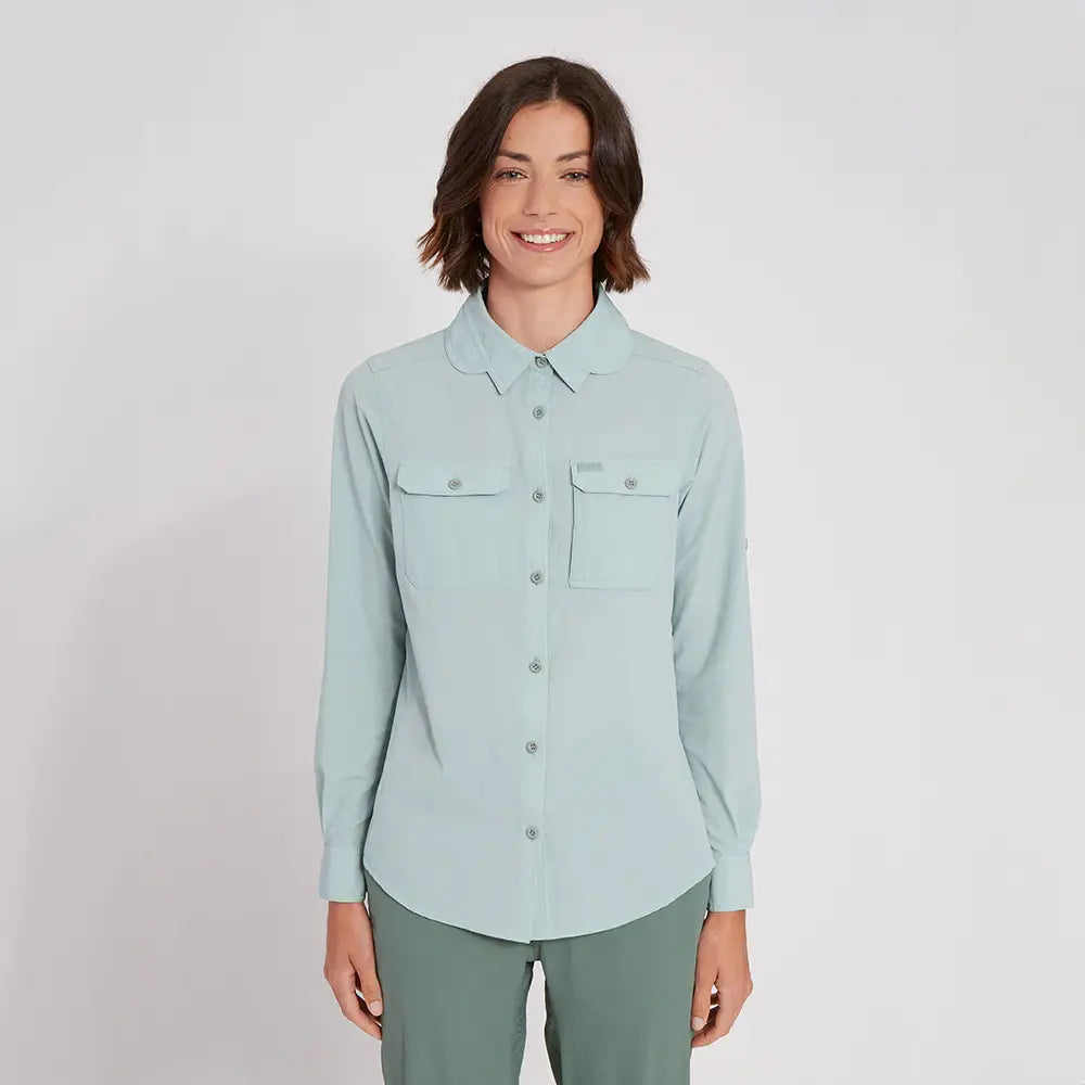 Xtm Cumberland Womens Long Sleeve Hiking Shirt Colour Jade