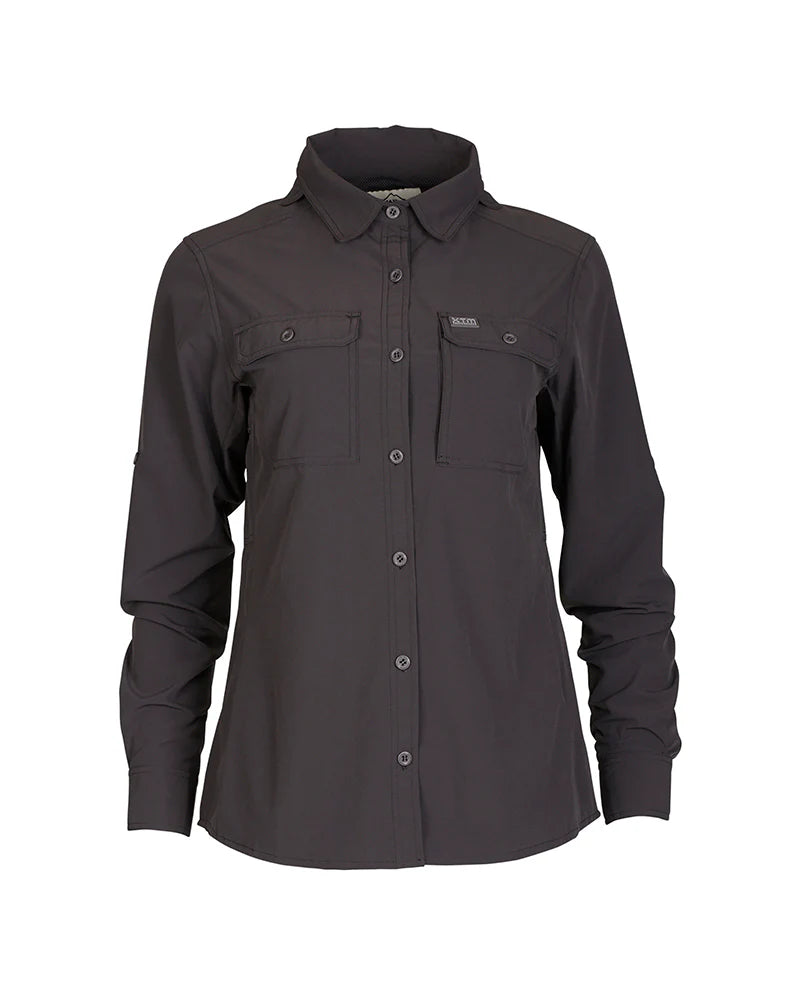 Xtm Cumberland Womens Long Sleeve Hiking Shirt Colour Charcoal