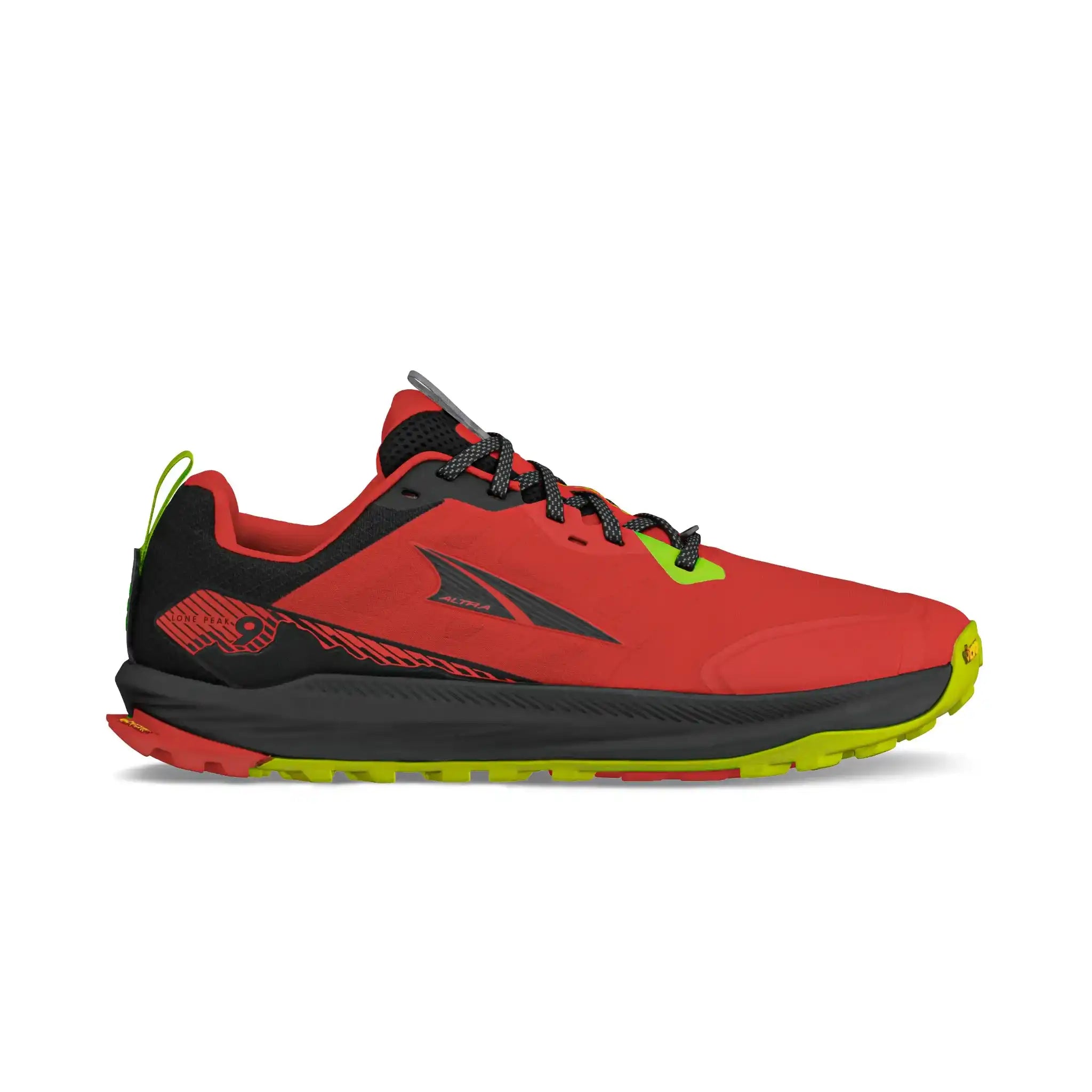 Altra Lone Peak 9 Mens Trail Running Shoe Red Colour Red