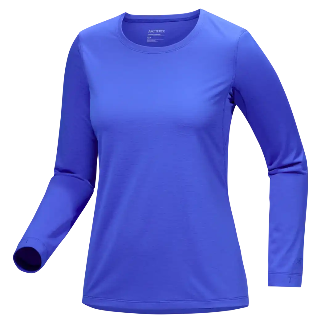 Arcteryx Taema Crew Long Sleeve Womens Top Colour Electra Heather