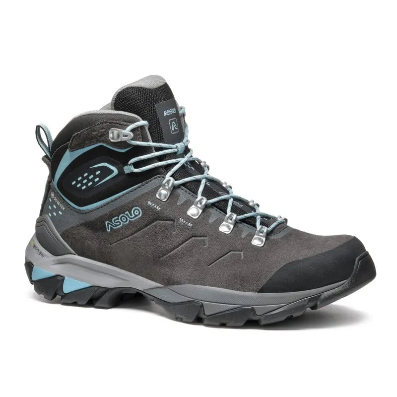 Asolo Acadia Mid Leather GTX Womens Bunion Fit Hiking Boots - Graphite/Sky Blue Colour Graphite_Sky Blue