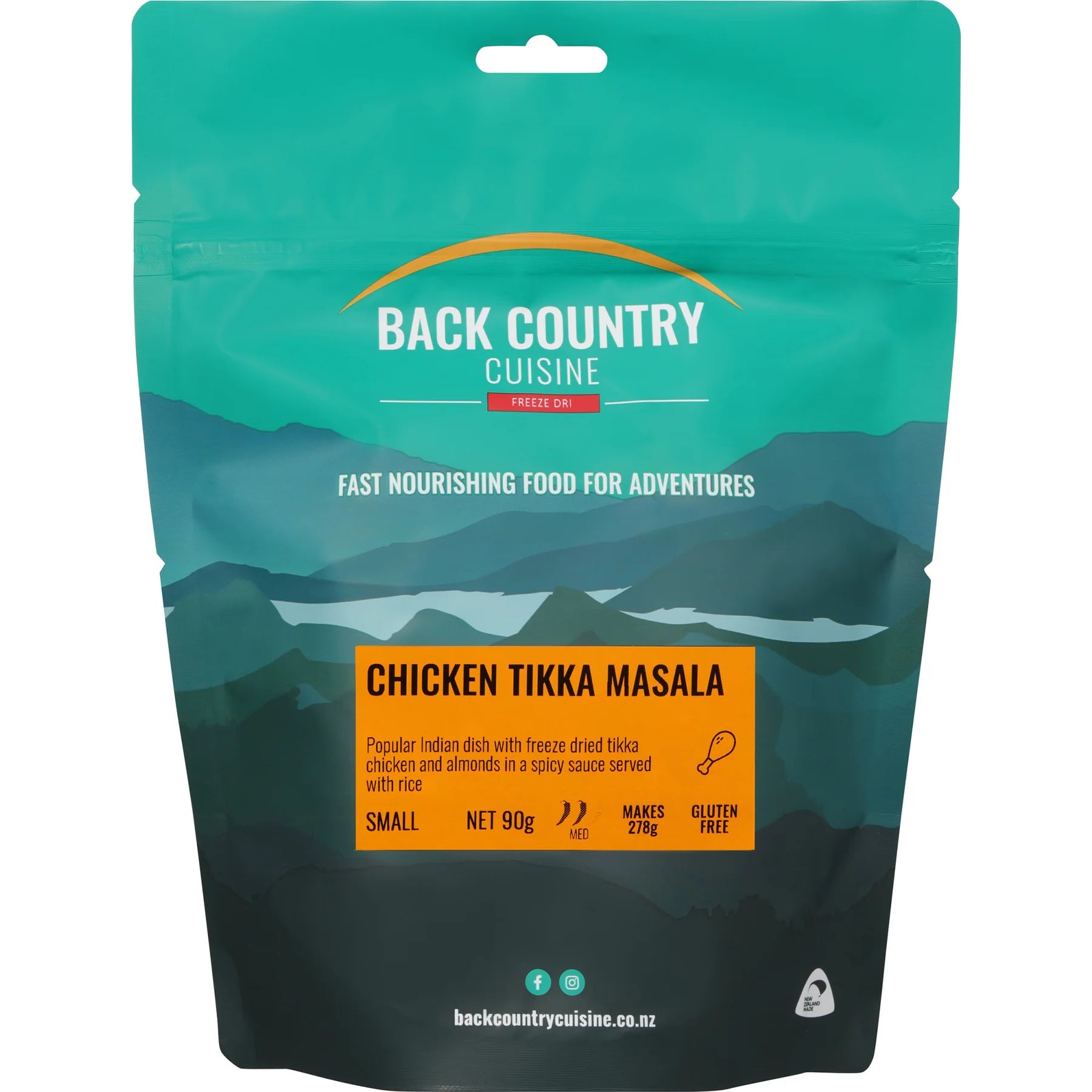 Back Country Cuisine Freeze Dried Food - Chicken Tikka Masala