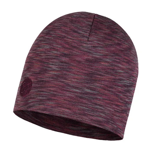 Buff Beanie Merino Heavyweight Adult Colour Shale Grey Multi Stripes
