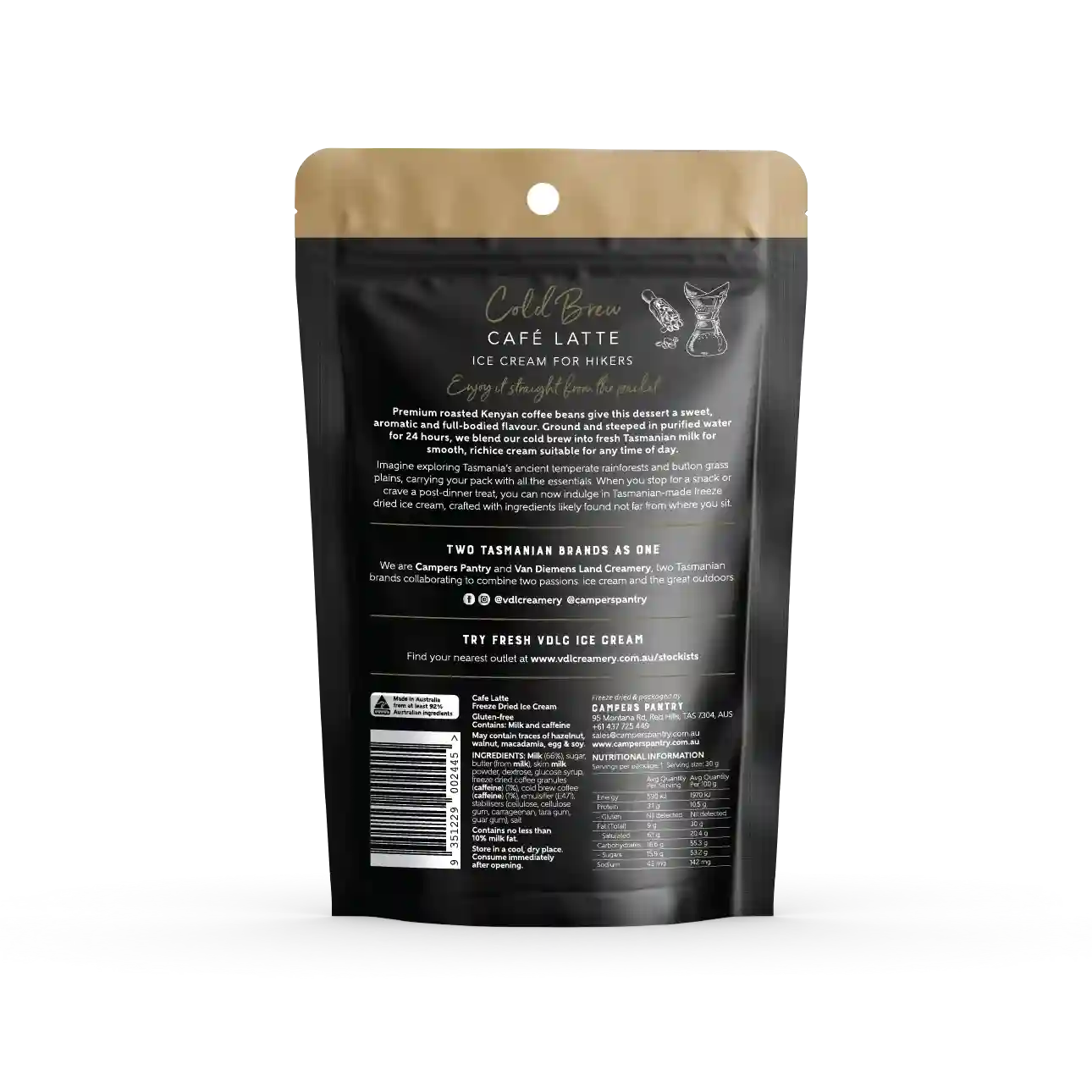Campers Pantry Café Latte Ice Cream - Single 30g