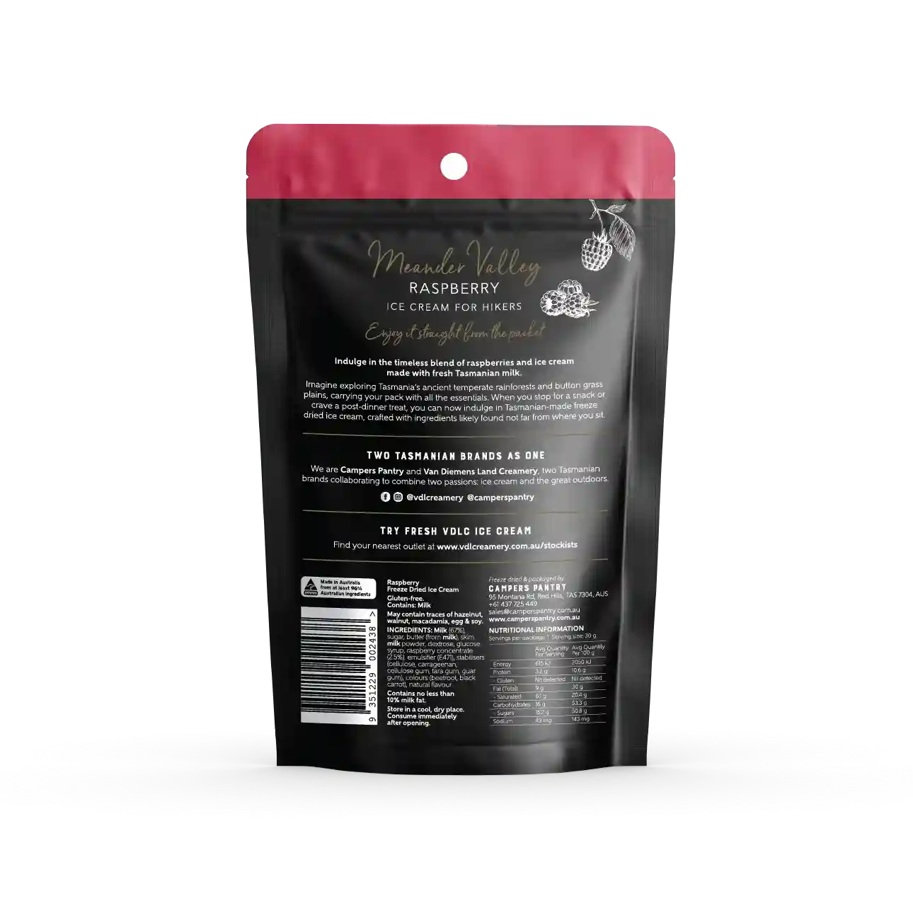 Campers Pantry Raspberry Ice Cream - Single 30g