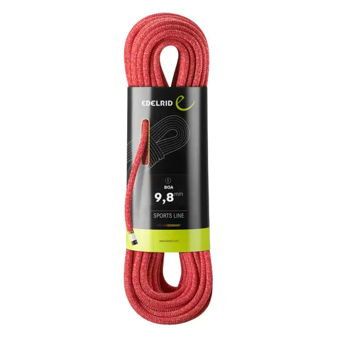 Edelrid Boa 9 8Mm Dynamic Climbing Rope 80M 2 Colour Red