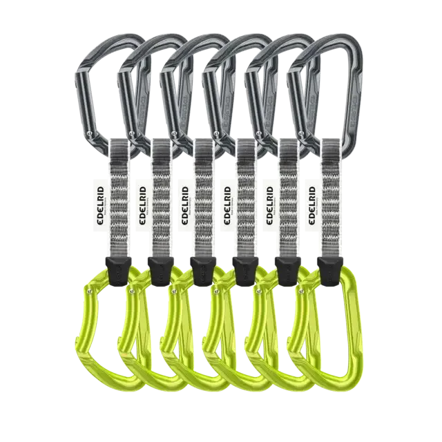 Edelrid Pure Set 10Cm Quickdraw 6 Pack Colour Slate Oasis