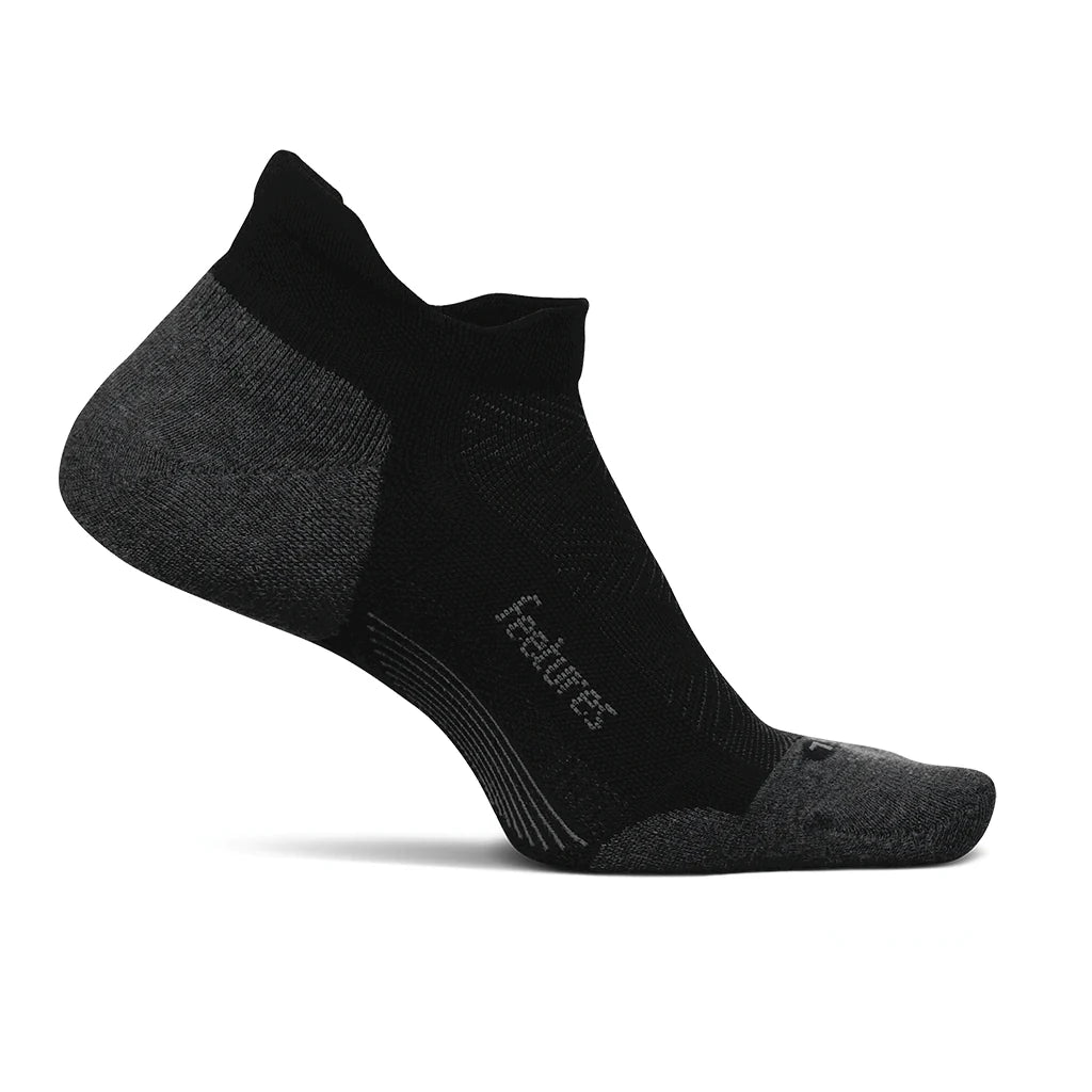 Feetures Elite Max Cushion No-Show Tab Socks Colour Black_Black