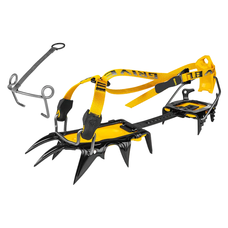 Grivel G12 Dualmatic Evo With Antibott Mountaineering Crampons Colour Black_Yellow