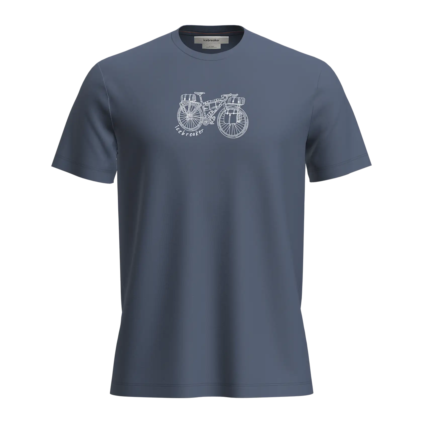 Icebreaker 150 Tech Lite Adventure Ride Short Sleeve Mens T Shirt Colour Blue