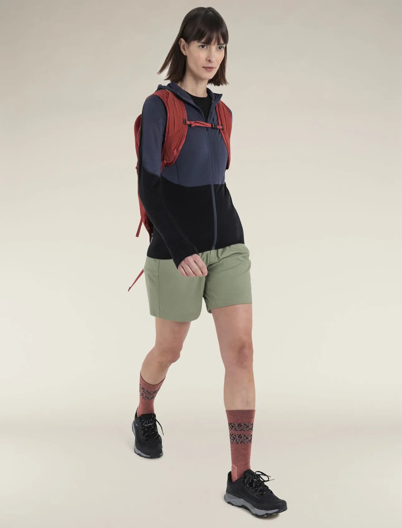 Icebreaker 200 Realfleece Descender Long Sleeve Womens Hooded Jacket