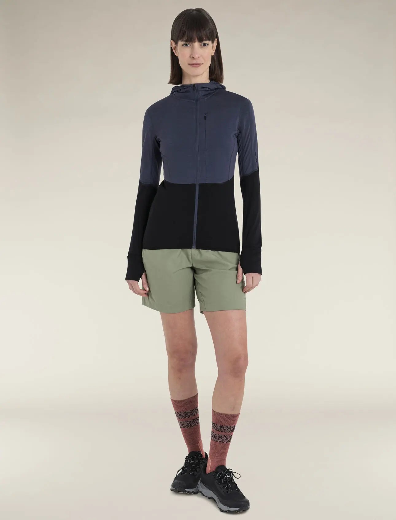 Icebreaker 200 Realfleece Descender Long Sleeve Womens Hooded Jacket