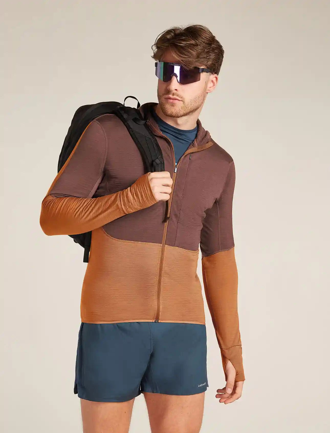 Icebreaker 200 Realfleece Descender Long Sleeve Mens Hooded Jacket