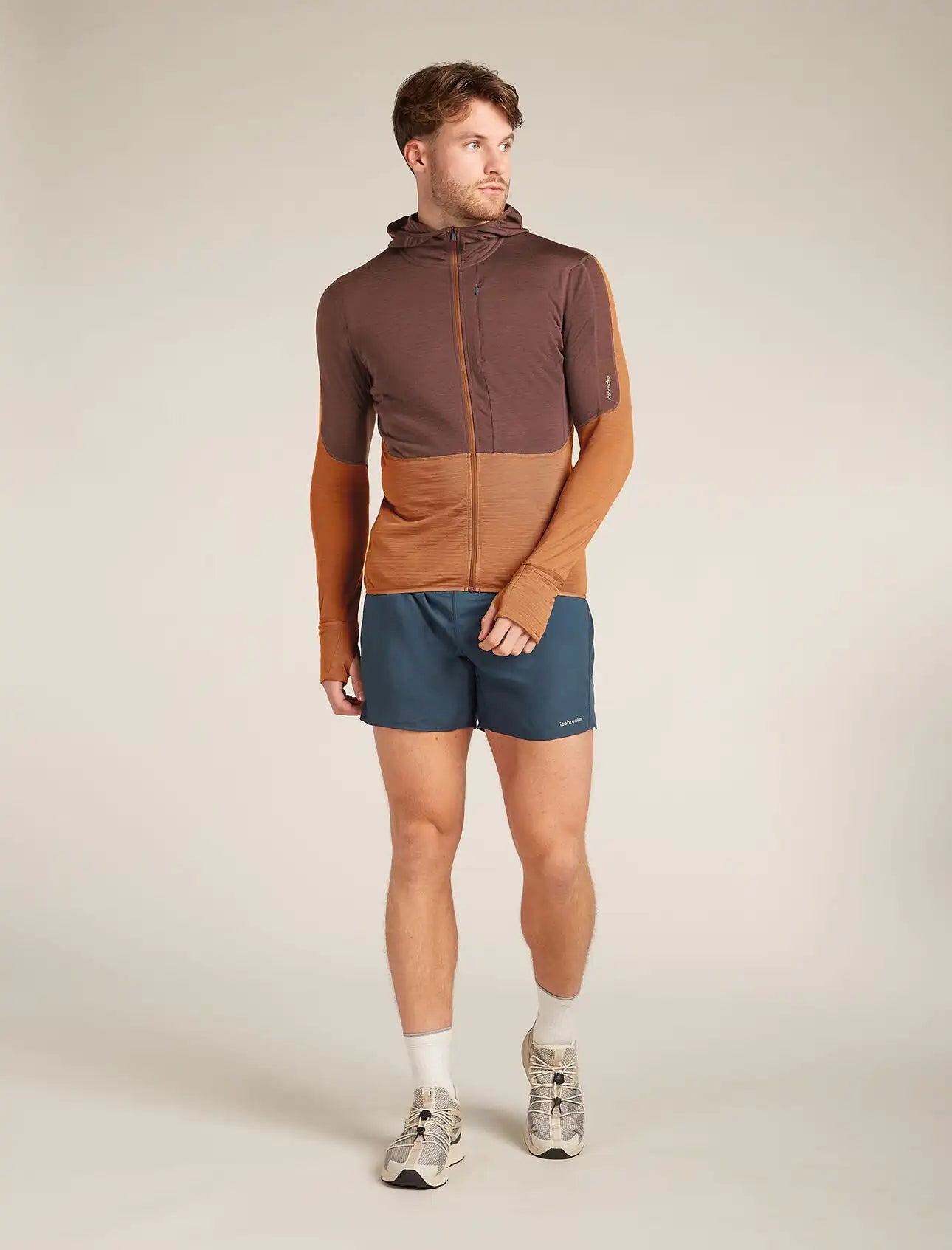 Icebreaker 200 Realfleece Descender Long Sleeve Mens Hooded Jacket