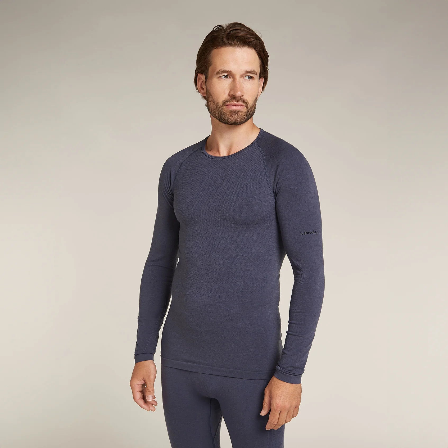 Icebreaker 260 Seamless Long Sleeve Crew Mens Thermal Top Colour Graphite