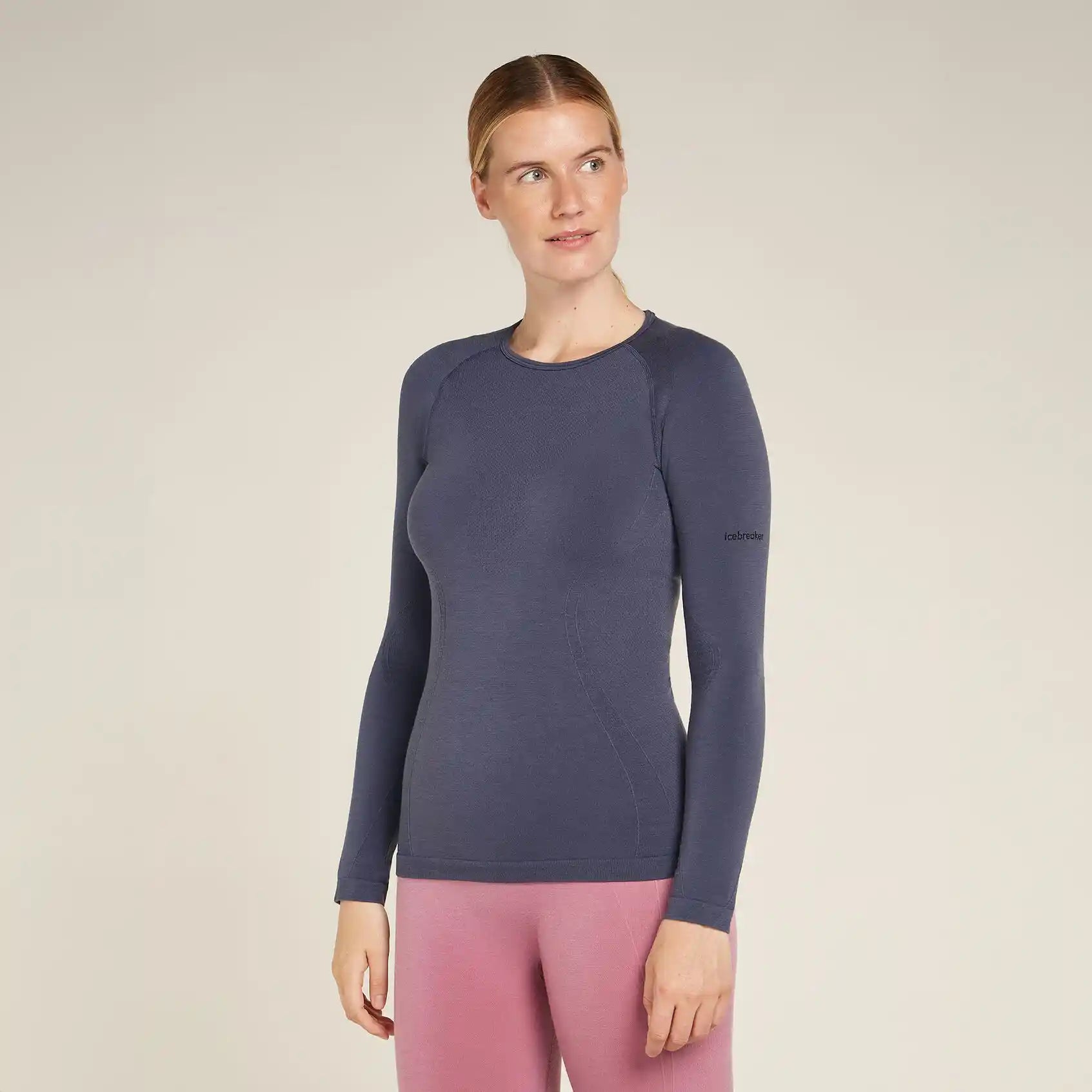 Icebreaker 260 Seamless Long Sleeve Crew Womens Thermal Top Colour Graphite