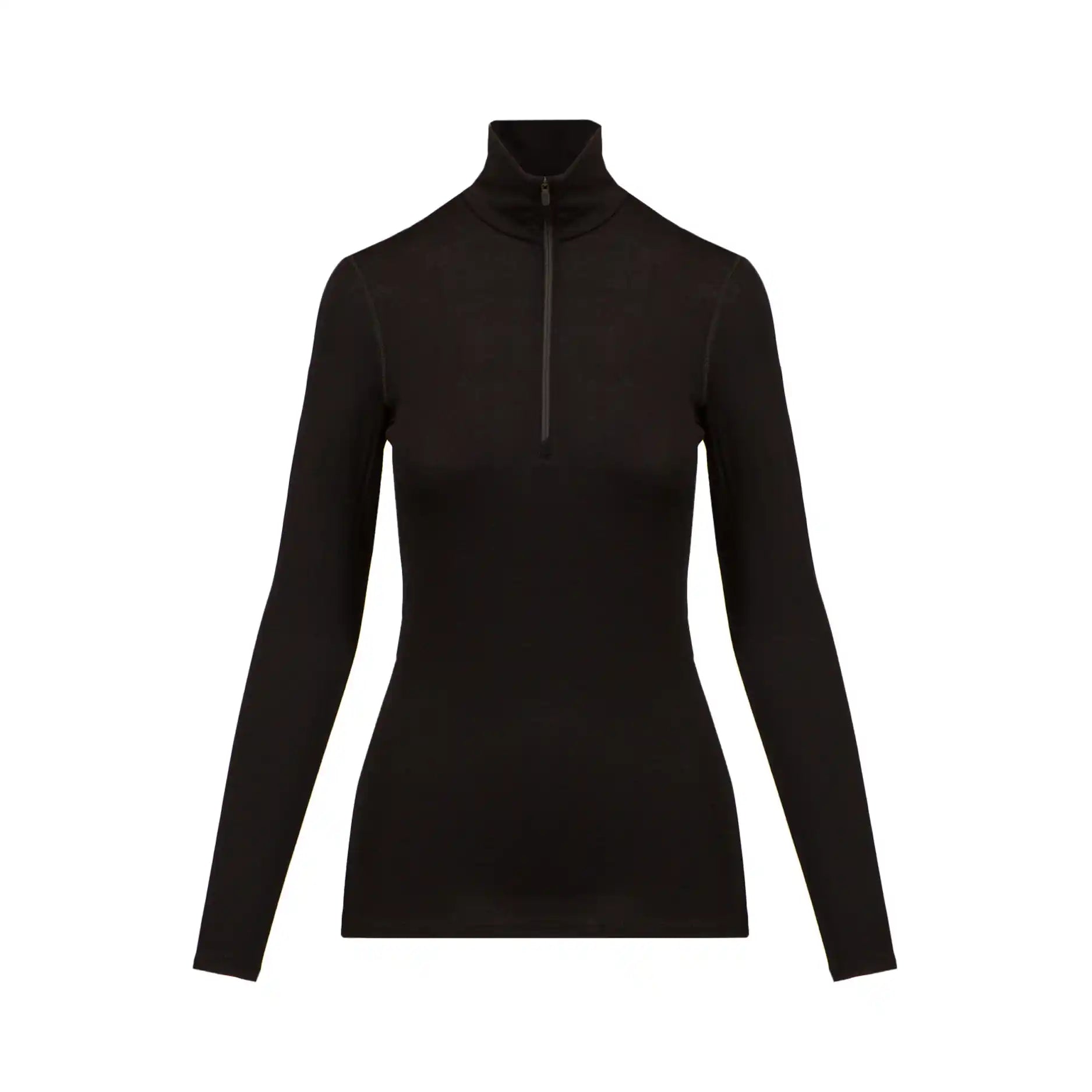 Icebreaker 260 Tech Long Sleeve Half Zip Womens Thermal Top Colour Black