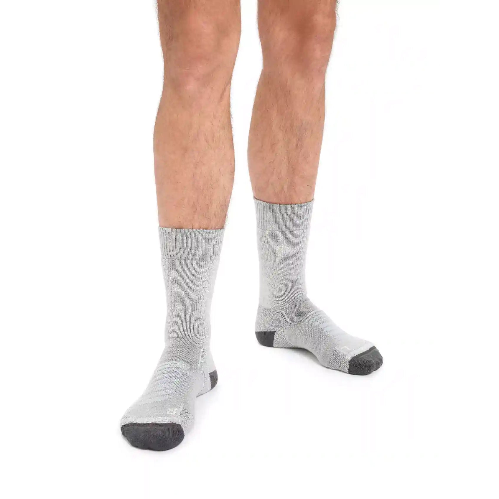 Icebreaker Hike Heavy Crew Mens Socks 2 Colour Blizzard Heather_Snow